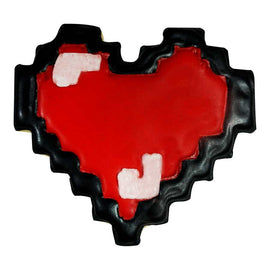 Heart Pixelated Cookie Cutter (3")