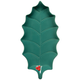 Holly Shaped Christmas Dish