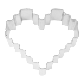 Heart Pixelated Cookie Cutter (3")
