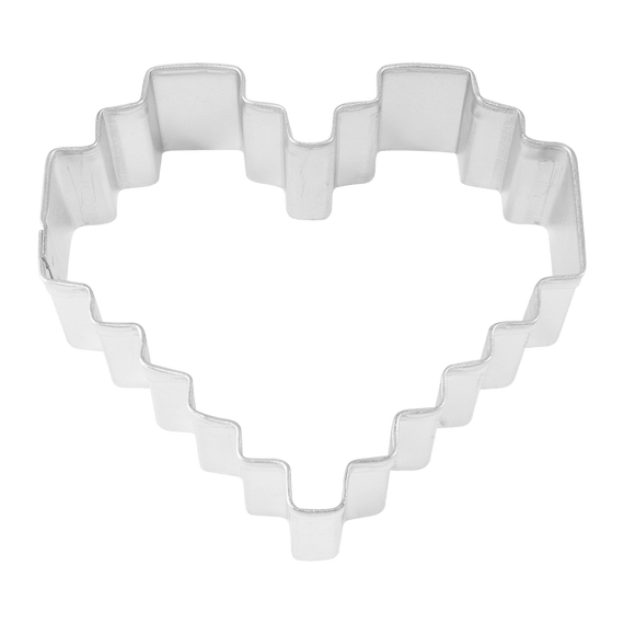 Heart Pixelated Cookie Cutter (3