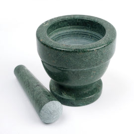 Green Marble Mortar and Pestle