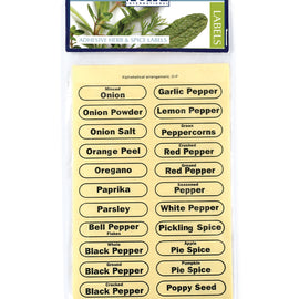 Clear Spice Labels