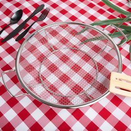 Outset Stainless Steel Shallow Mesh Grill Basket, 12" x 15"