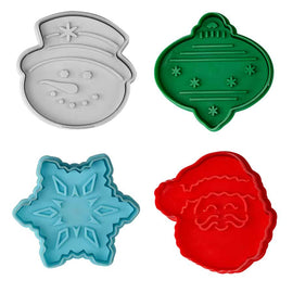 Christmas Pastry & Cookie Stampers 2.75" Set /4