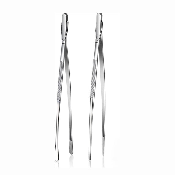 Fox Run Stainless Steel Kitchen Tweezers, Set of 2