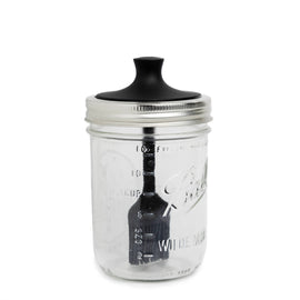 Jarware Silicone Black Basting Brush Lid For Wide Mouth
