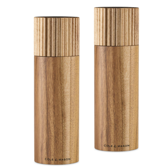 Cole & Mason Galloway Acacia Salt and Pepper Mill Gift Set 7