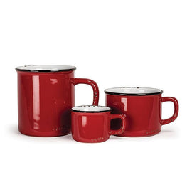 Red Enamel Look Espresso Coffee Mug