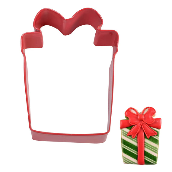 Christmas Gift Cookie Cutter (Red,3.5