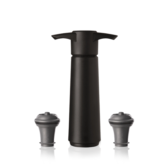 Original Wine Saver Black with 2 stoppers
