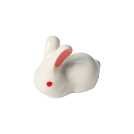 Rabbit Bunny Porcelain Chopsticks Rest 2"L White (12/288)