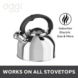 Stovetop Kettle - Stainless Steel Whistling (1.9 lt, 64 oz)
