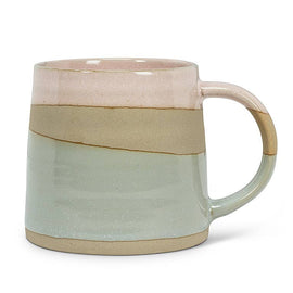 Pnk/Blu Rustic Style Mug-4"H(14oz)