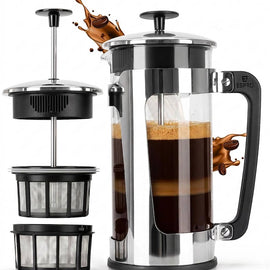 ESPRO Glass French Press Coffee Maker-Stainless-Steel Cage