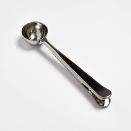 Fox Run Stainless Steel Coffee Spoon and Bag Clip, 7” x 1.5”