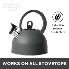 Stovetop Kettle - Whistling 64 oz / 1.9 lt Black