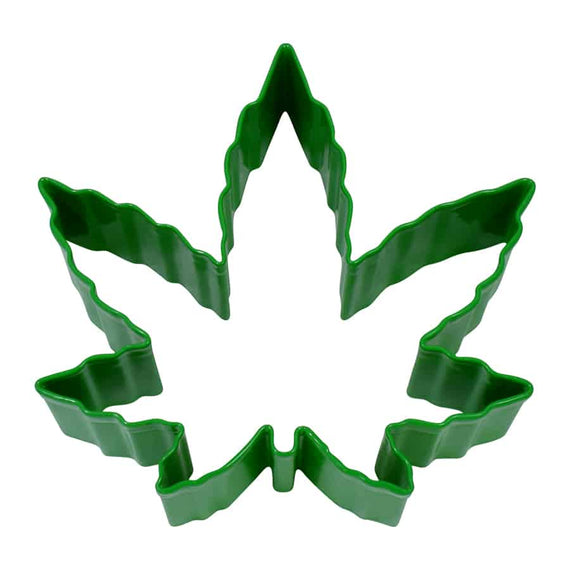 Marijuana Leaf Cookie Cutter (Green, 4