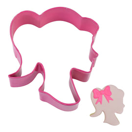 Doll Head Cookie Cutter (Fuchsia, 3.5")