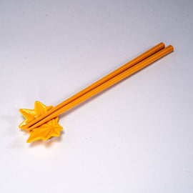 Maple Leaves Momiji Porcelain Chopsticks Rest 2"L Orange (12/288)