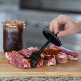 Jarware Silicone Black Basting Brush Lid For Wide Mouth