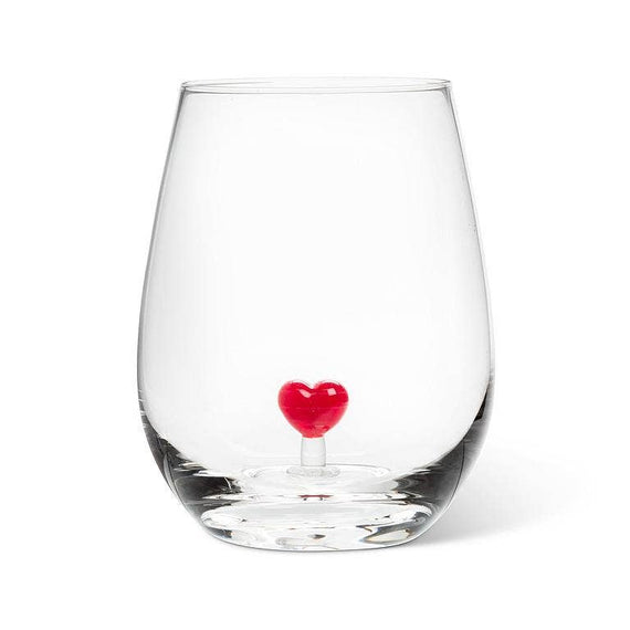 Heart Icon Stemless Wine Glass-4.5
