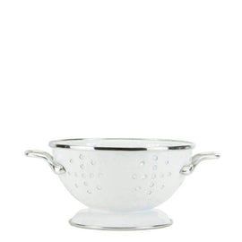 Golden Rabbit Enamelware Solid White Petite Colander