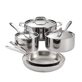 8 Piece Stainless Steel Tri Ply Cookware Set