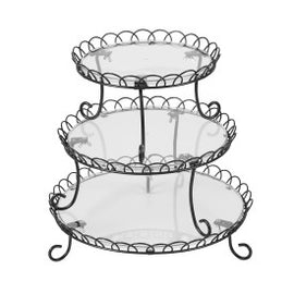 3-Tier Customizable Steel Cupcake and Treat Stand, 13-inch