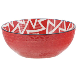 Birgit Bowl Red Zigzag