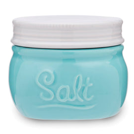 Fox Run Mason Jar Salt Cellar, Blue Ceramic, 8-Ounce