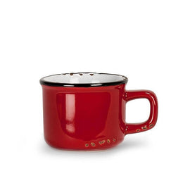 Red Enamel Look Espresso Coffee Mug