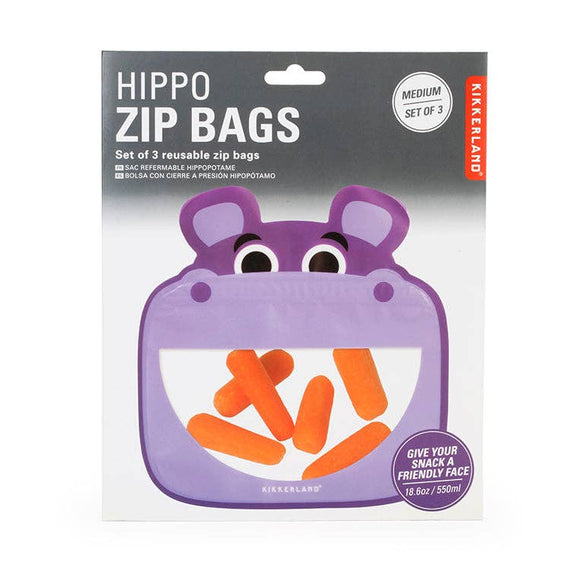 Hippo Zipper Bags