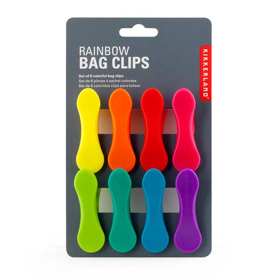 Rainbow Bag Clips Set of 8