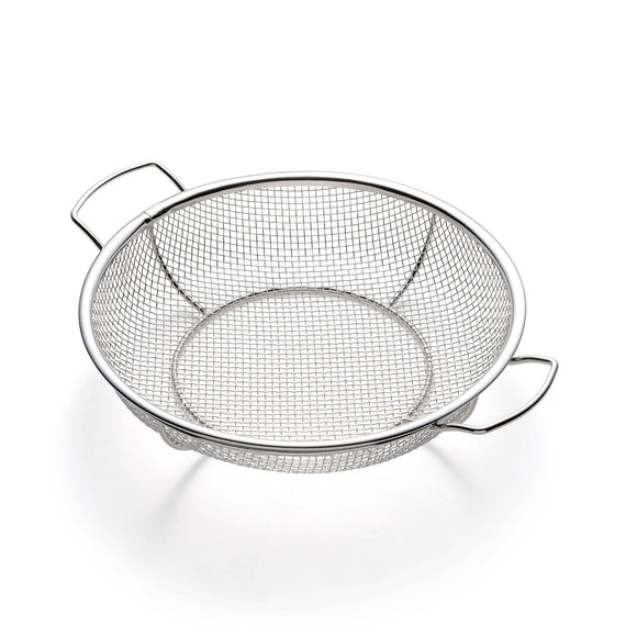 Outset Stainless Steel Shallow Mesh Grill Basket, 12