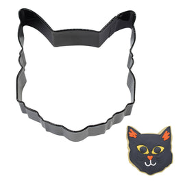 Cat Face Cookie Cutter (Black,3.5")