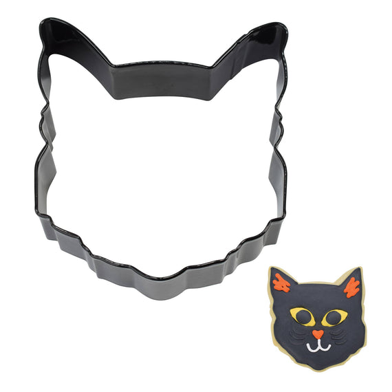 Cat Face Cookie Cutter (Black,3.5