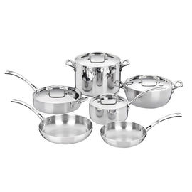 French Classic Tri Ply 10 Piece Stainless Steel Cookware Set