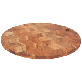 Chevron Acacia Wood Serving Board 16"