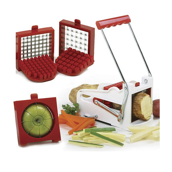 French Fry Makers: Fry Cutter/Fruit Wedger and Stainless Steel Fry