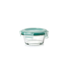 Round Snap Glass Container