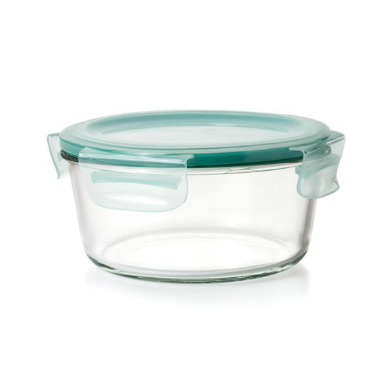 Round Snap Glass Container