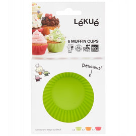 Lekue Large Silicone Muffin Cups, Set of 6
