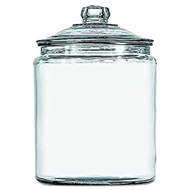 4PC RND GLASS CANISTER W/ CLAMP